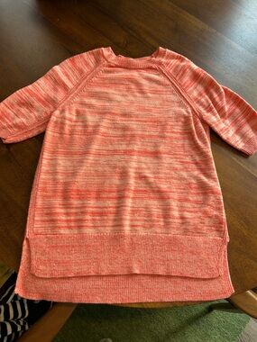 Gap Marled Coral Knit Short-Sleeve Spring Summer Sweater